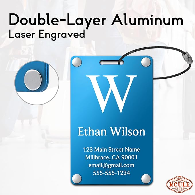 Personalized Luggage Tags: Custom Metal Luggage Tags - Image 4