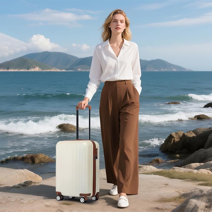KYME Suitcase Hardshell With Double Spinner Wheels, PC+ABS TSA Lock Travel - Image 2