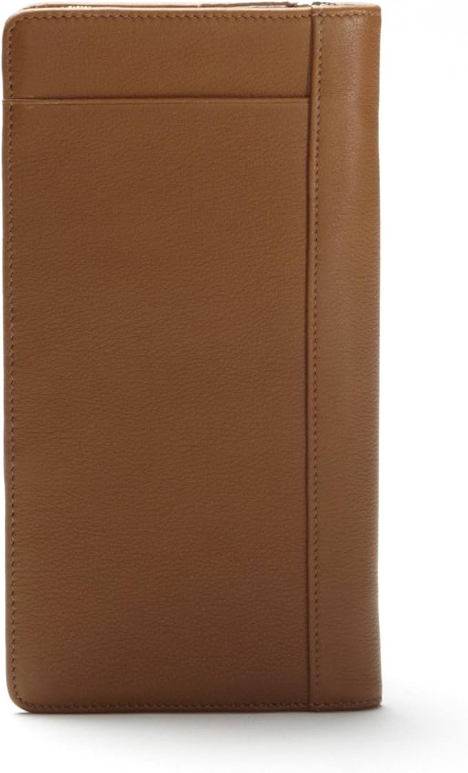 Leatherology Cognac Travel Zip Organizer Wallet, Passport Holder, RFID Available - Image 4