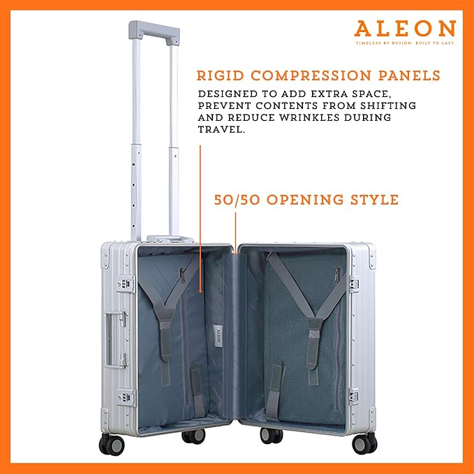 All Aluminum Lightweight Carry-On Luggage - Image 4