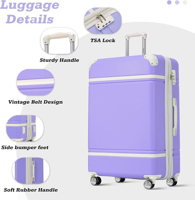 Merax Suitcase Set 24 inches Expandable Luggage - Image 3