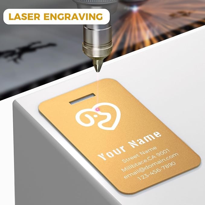 Personalized Luggage Tags, Custom Luggage Tags 4 Pack TSA Approved Double Sided - Image 3