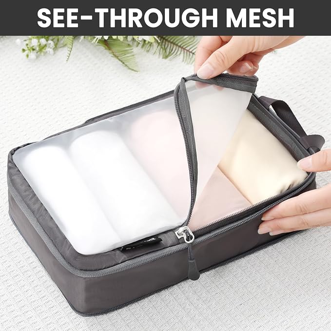 BAGAIL 6 Set Ultralight Compression Packing Cubes Packing Organizer - Image 3