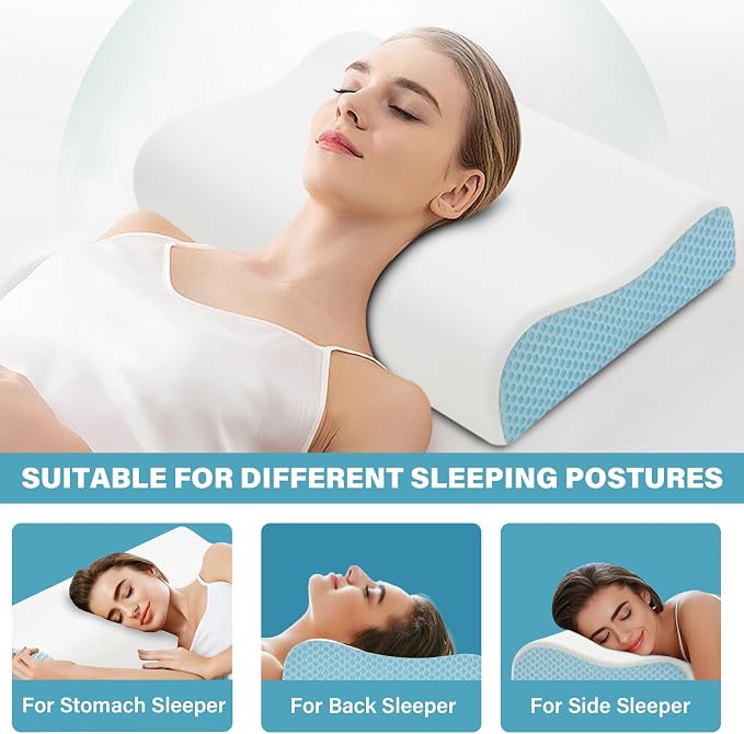 Memory Foam Cooling Bed Pillows - Image 4