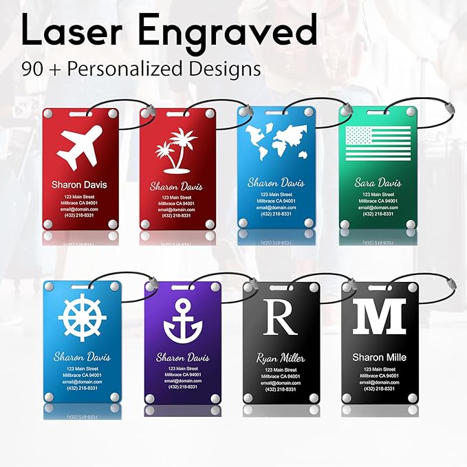 Personalized Luggage Tags: Custom Metal Luggage Tags - Image 4