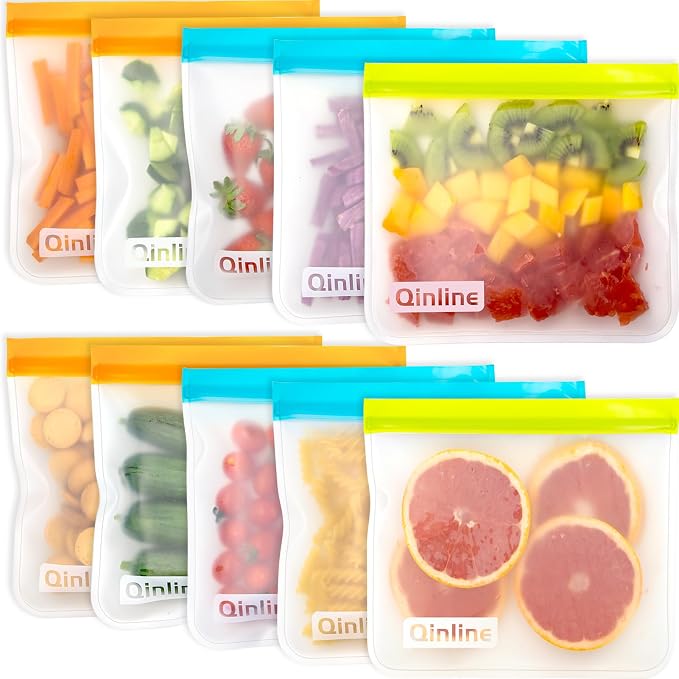 Reusable Food Storage Bags by Qinline