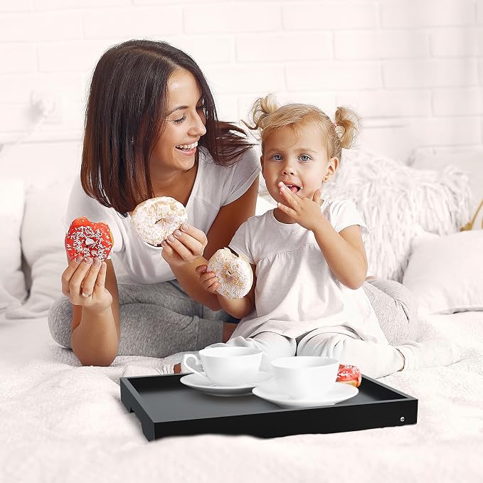 Bed Tray Table with Folding Legs, Bamboo Breakfast in Bed - Image 3
