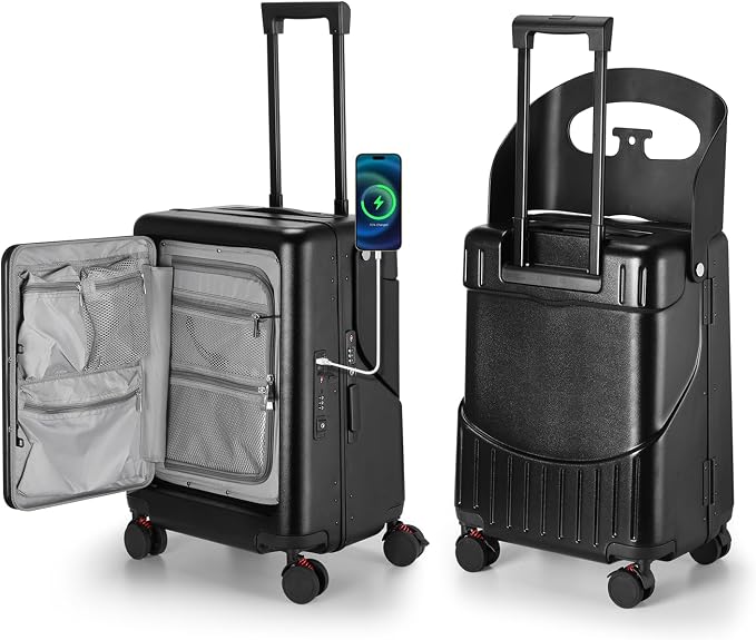 Ride On Luggage with Foldable Seat by WelcometoLUGSUITEE