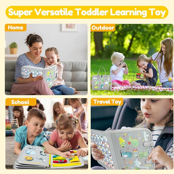 Qizfun Busy Board Book Montessori Toys - Image 4