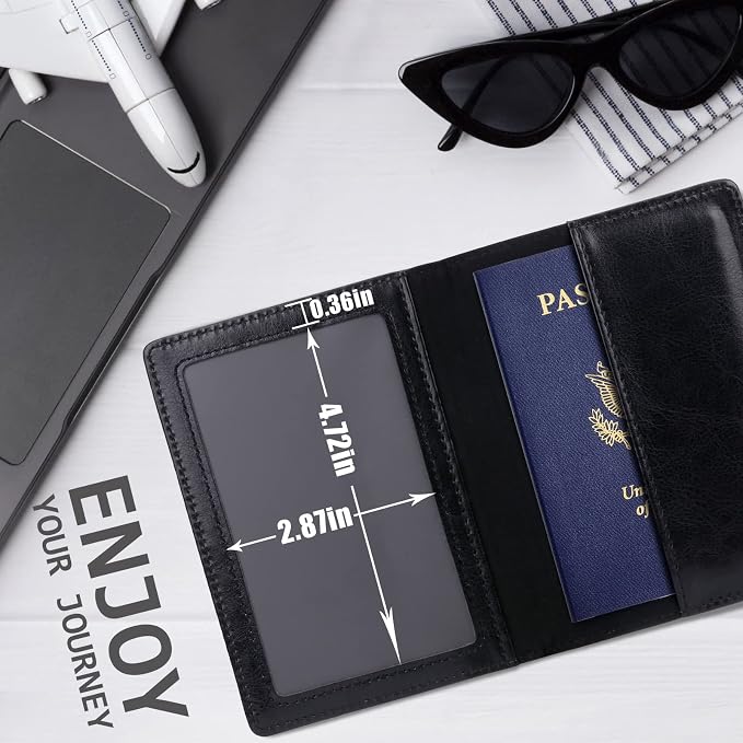 TIGARI Passport Holder for Travel Women Men, PU Leather Passport Wallet Cover - Image 6