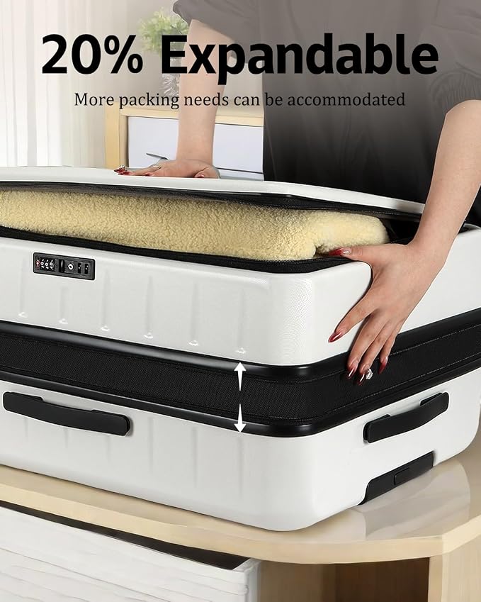 Expandable Checked Luggage, 28 Inch Luggage - Image 2