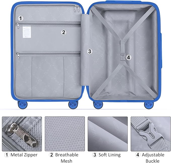 28 Inch Luggage with Spinner Wheels, Large Hard Shell Suitcase, Lightweight PP - Image 7
