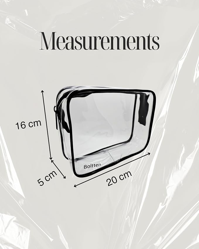 TSA Approved Clear Toiletry Bag 2-Pack, Quart Size Travel Cosmetic & Makeup Bags - Image 7