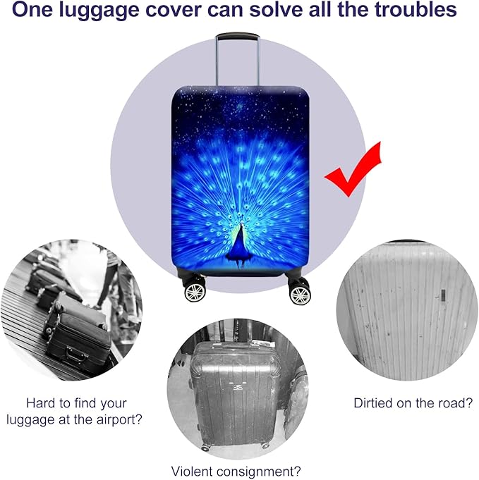 7-Mi Suitcase Cover 3D Print Design Travel Luggage Protector Trolley Case Cover - Image 4