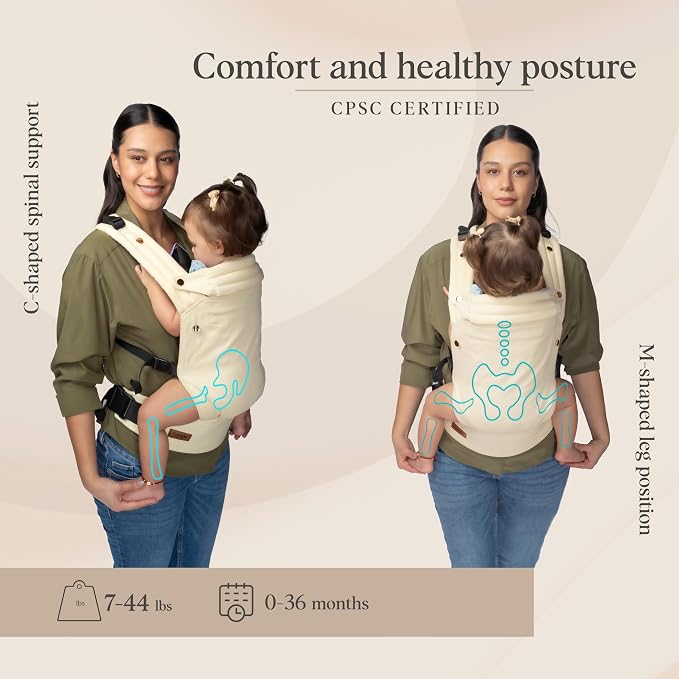 Cub & Co Ergonomic Baby Carrier Newborn to Toddler – 4-in-1 Adjustable - Image 4