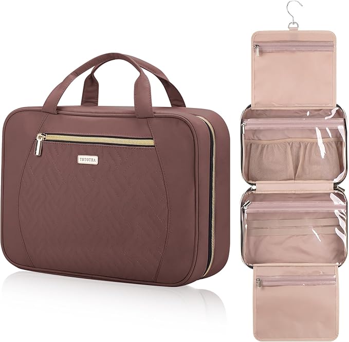 Hanging Toiletry Bag for Women Travel, 2 Sizes Large & Small Waterproof by TBTOTRA