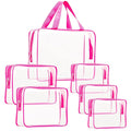 6Pcs Crystal Clear PVC Travel Toiletry Bag Kit by ROYBENS