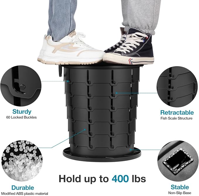 TRIPTIPS Upgrade Retractable Portable Toilet Travel Toilet Adjustable Height - Image 6