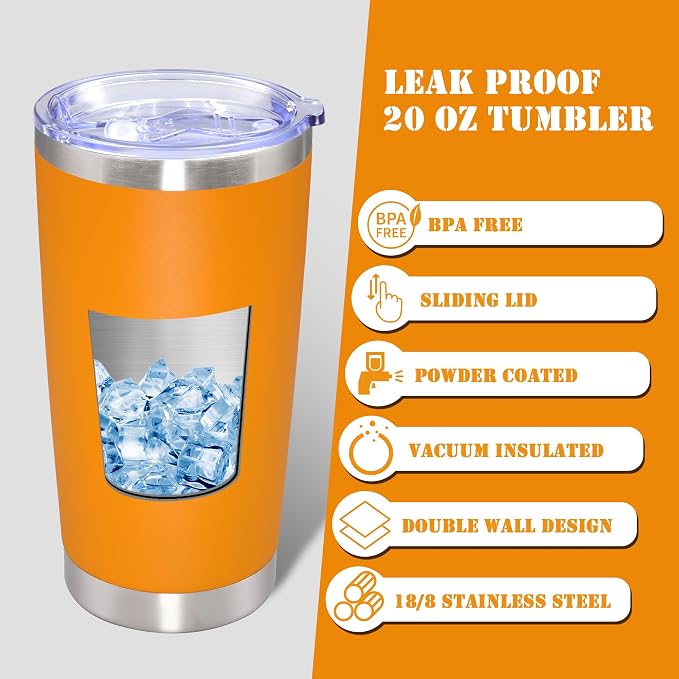 20 oz Tumbler with lid Double Wall Vacuum Insulated Tumblers Stainless Steel - Image 3