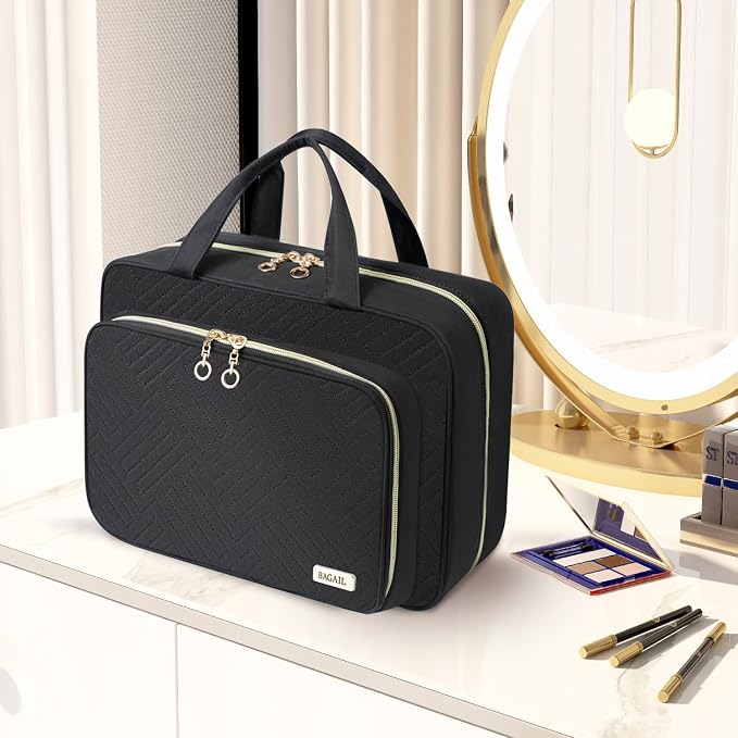 BAGAIL Hanging Toiletry Bag for Women Water-resistant Cosmetic Bag Large - Image 6