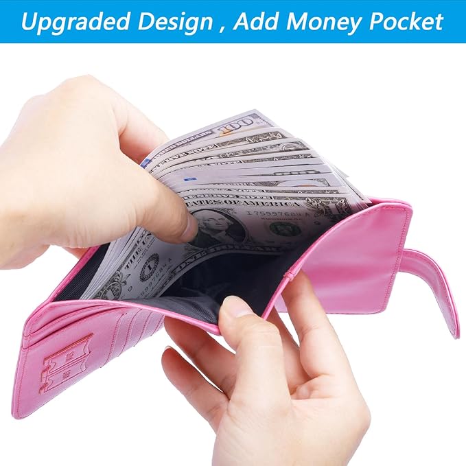 Airtag Passport Holder Cover Wallet RFID Blocking Leather Case Travel - Image 4