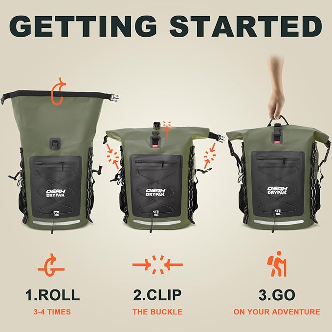 Waterproof Backpack Dry Bag 35L/55L/85L – Heavy Duty Roll-Top Hiking Backpack - Image 6