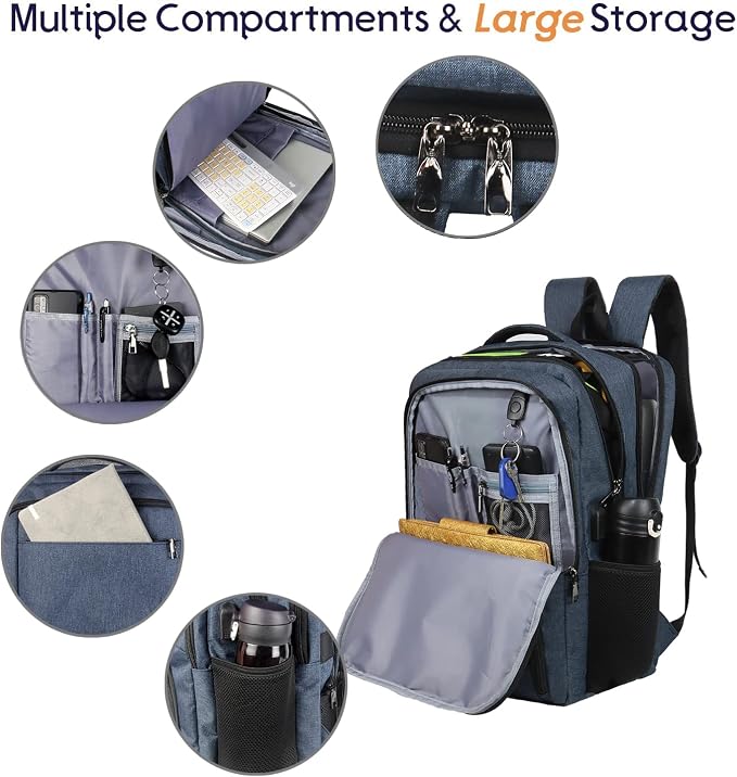 Laptop Backpack Fits 17 Inch Computer, Bussiness Travel Backpack - Image 3