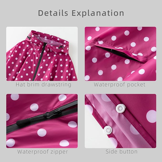 Cloak raincoat Unisex poncho Adult hooded men and women - Image 4