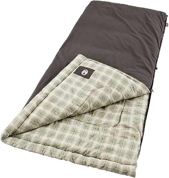 Coleman Heritage Big & Tall 10°F Flannel Sleeping Bag, XL Sleeping Bag Fits - Image 3