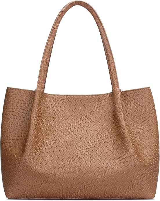 KKXIU Tote Bag for Women Vegan Leather Shoulder Purse Large Capacity Travel Bag by KKXIU