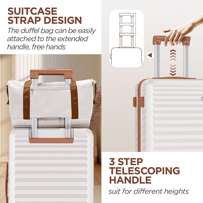 SHOWKOO Luggage Sets 3 Piece Hardside Expandable Suitcase - Image 5
