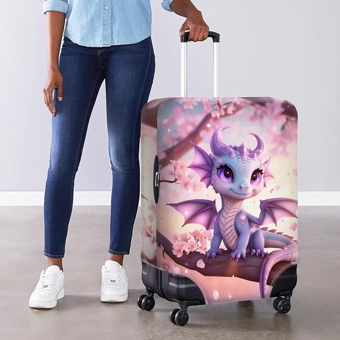 Dragon Suitcase Cover Elastic Thickness Travel Luggage Protector - Image 4