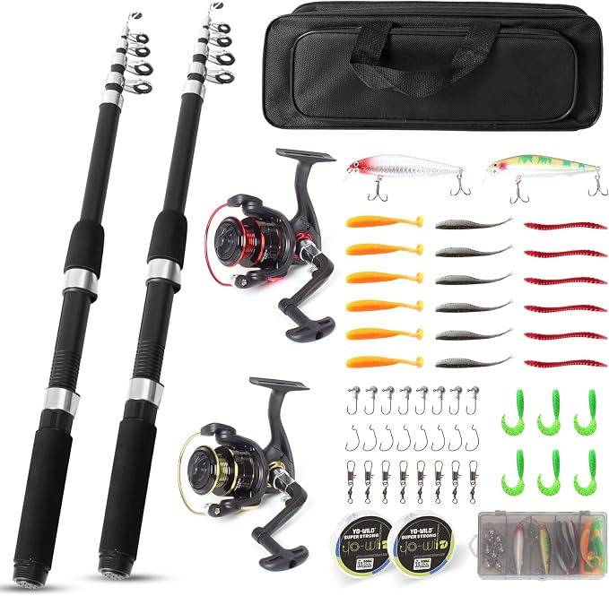 Fishing Rod and Reel Combo Set by JOMOGU