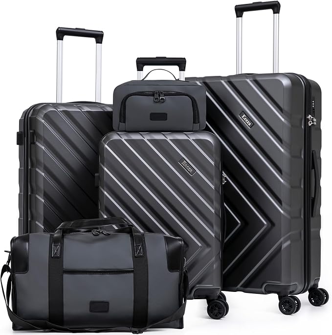 Luggage Sets 5 Piece, Suitcases by Eeeza