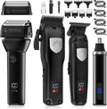4 in 1 Hair Clippers for Men, Professional T-Blade Trimmer, Electric Foil Shaver by Dumite