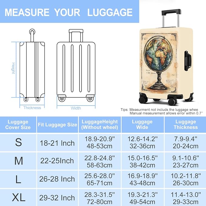 Luggage Cover Washable Suitcase Protector Anti-scratch Suitcase cover Fits - Image 6