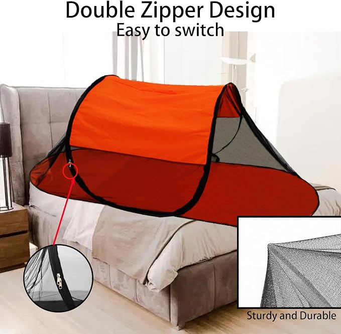 CMINGJ Large Pop Up Mosquito Tent, Portable Foldable Mosquito Net - Image 5