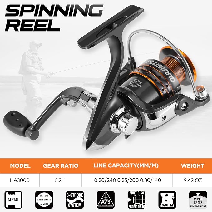 PLUSINNO Fishing Rod, Telescopic Fishing Rod and Reel Combo, Collapsible Travel - Image 5