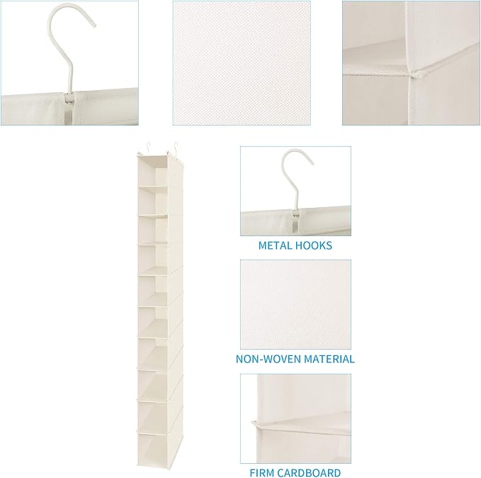 MAX Houser 10-Shelf Hanging Shoe Shelf Organizer, Hanging Shoe Storage - Image 4