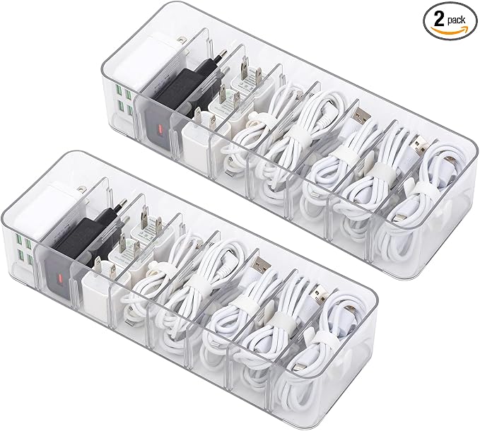 Yesesion 2 Pack Plastic Cable Management Box by Yesesion