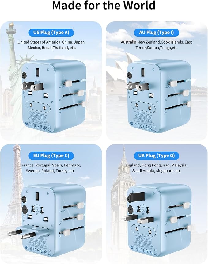 MOMAX Universal Travel Adapter, 20W+18W International Plug Adapter - Image 3