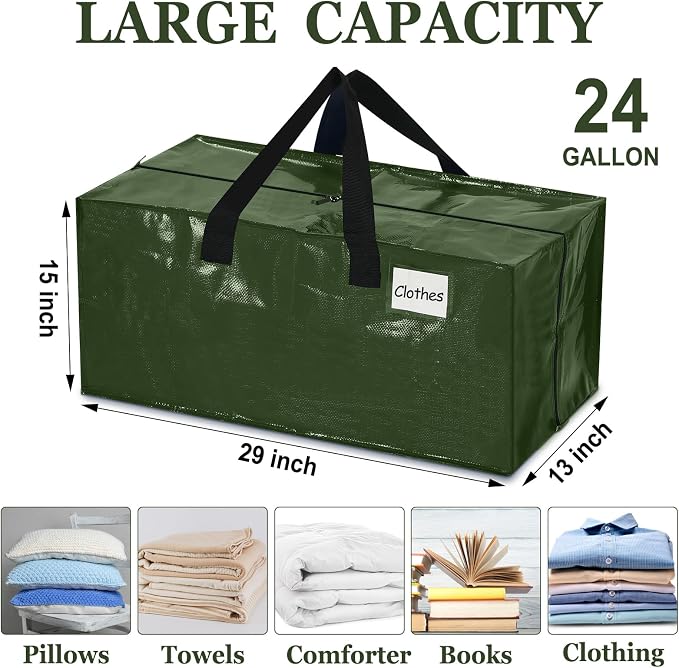 4 Pcs 24 Gallon Large Moving Bags - Image 2