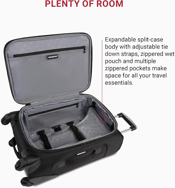 SwissGear Sion Softside Expandable Luggage, Checked-Medium 25-Inch - Image 5