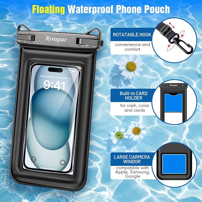 Floating Waterproof Phone Pouch, Galaxy S24+ S23 S22, IPX8 Cellphone Dry Bag - Image 8