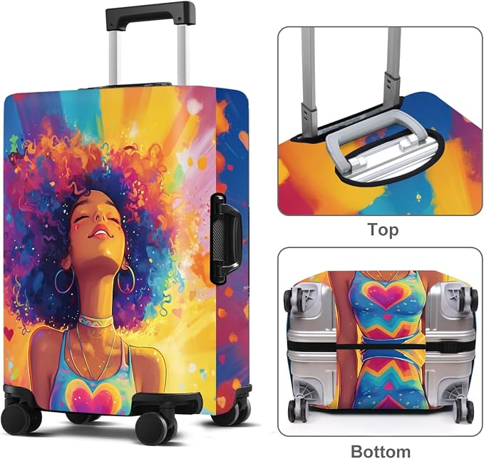 Luggage Cover Washable Suitcase Protector Anti-scratch Suitcase cover Fits - Image 2