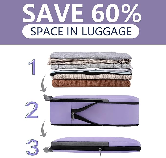 BAGAIL 4 Set/6 Set/8 Set Compression Packing Cubes Travel Accessories - Image 4