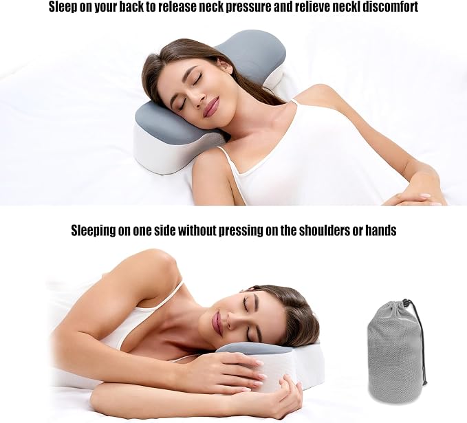 Bespilow Travel Pillow for Sleeping, Cervical Neck Support Pillow for Neck Pain - Image 4