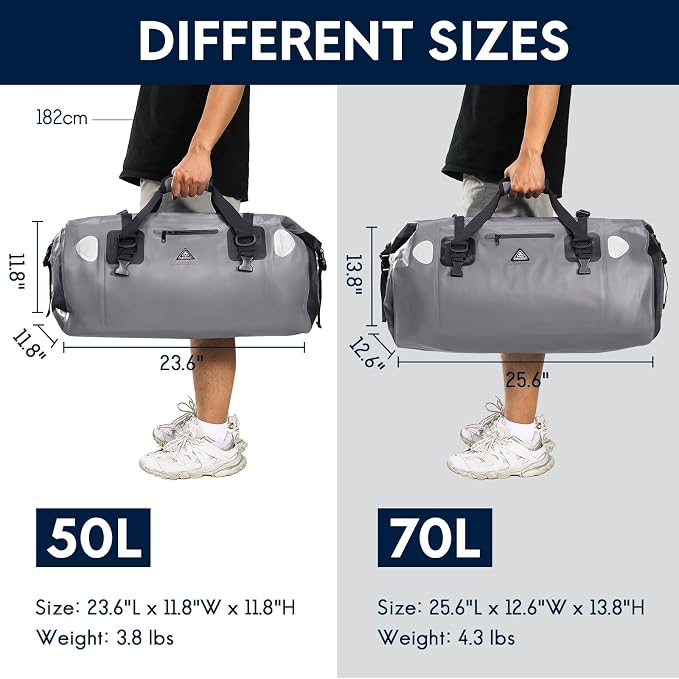 Haimont Waterproof Duffel Bag Roll-top Dry Duffel Bag - Image 6