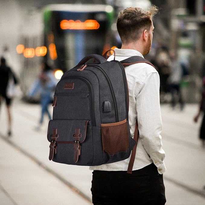 Mactso Canvas Travel Laptop Backpack - Image 7