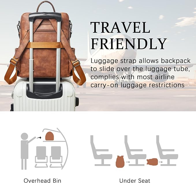 Shrrie Vegan Leather Laptop Backpack - Image 5